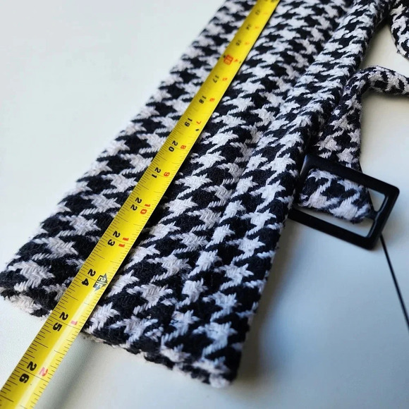 AliceBlue Houndstooth Black Ivory Woven Double-Breasted Blazer Jacket Unlined XL - Picture 15 of 15